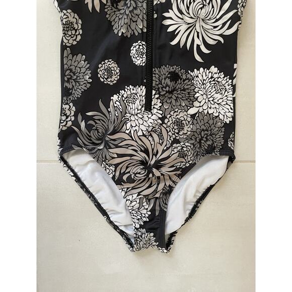 Joy Lab Swim One Piece Swimsuit Multicolor Floral Print Swimwear - Picture 4 of 10